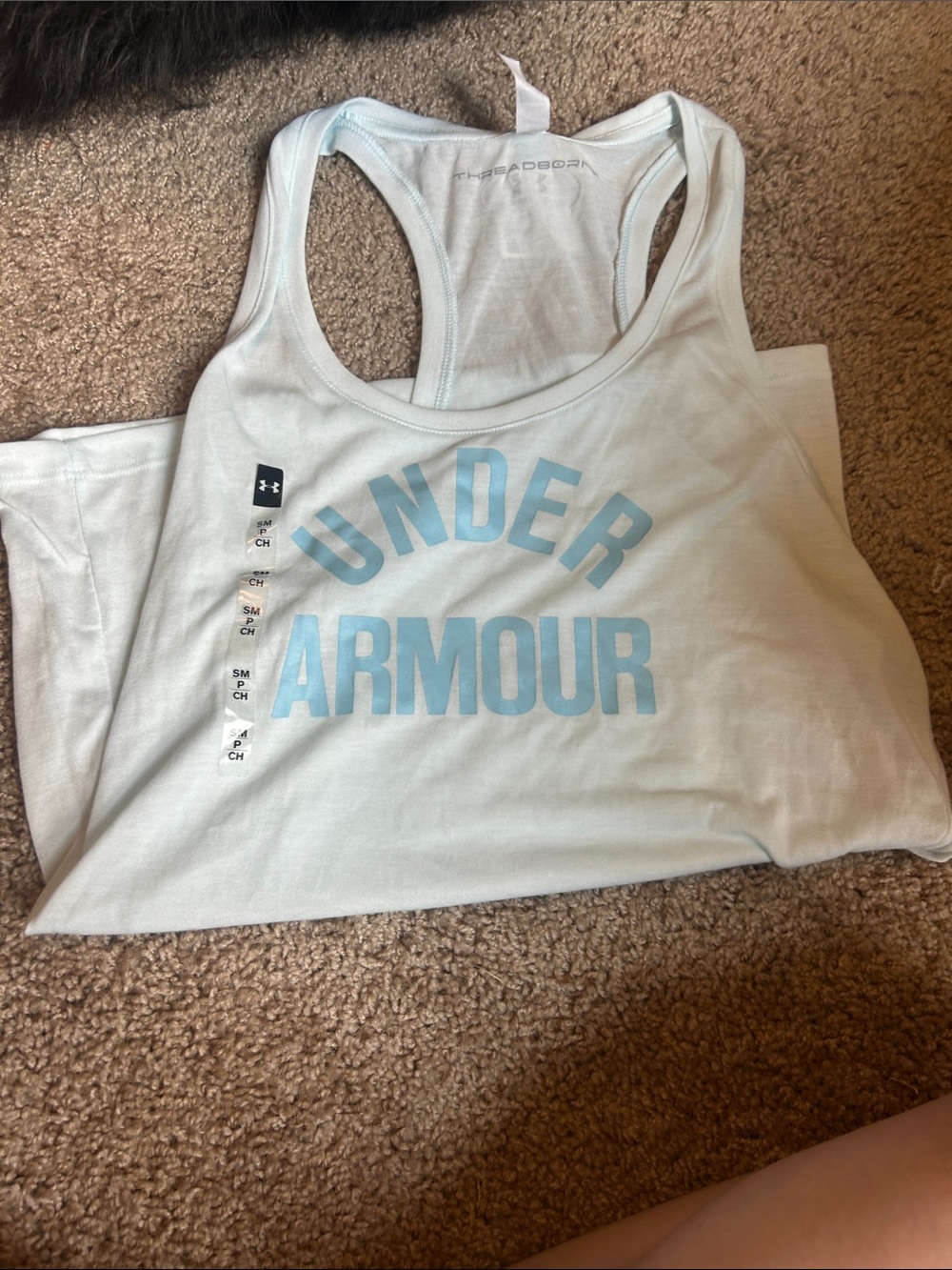 Under Armour Pale Blue Logo Racerback Tank
